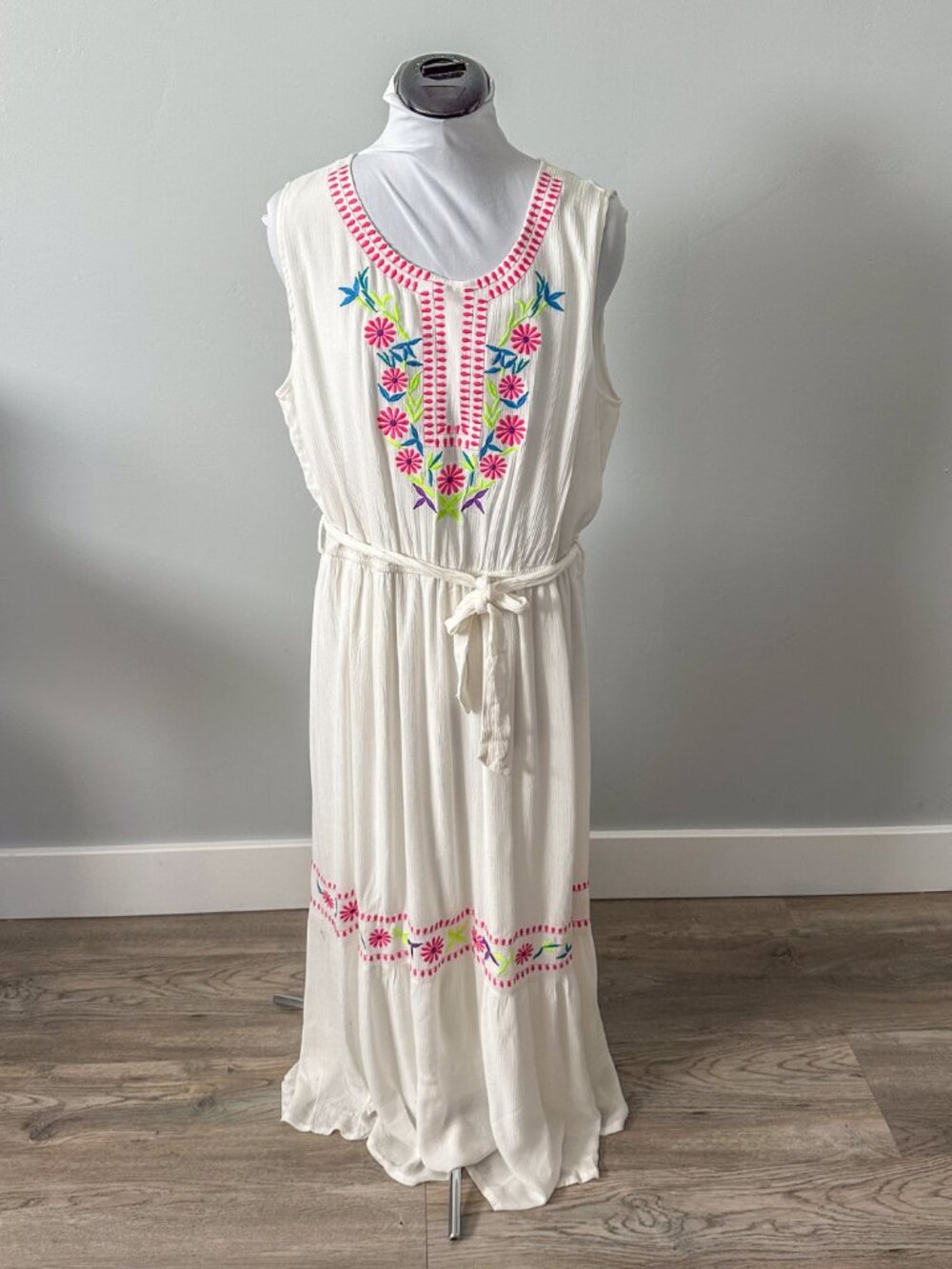 Magic Boho Embroidered Maxi Dress - Size 2X